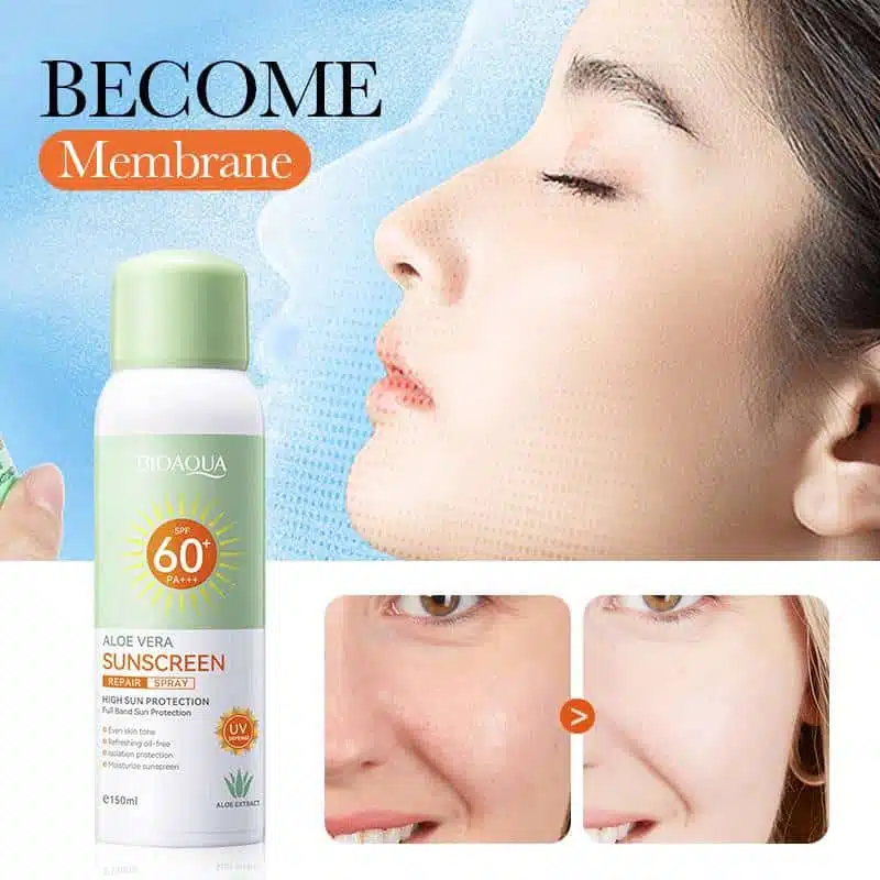 Bioaqua Aloe Vera Sunscreen Repair Spray SPF60+ Pa+++ 150ml