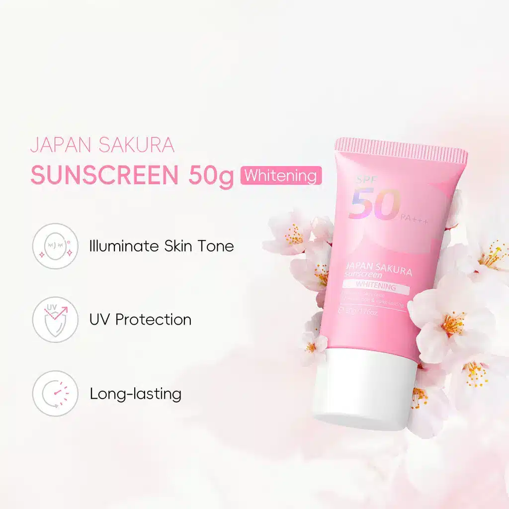 LAIKOU Japan Sakura Whitening Sunscreen SPF50 PA+++ 50g