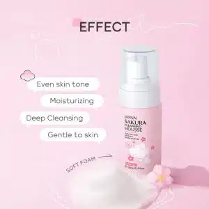 Laikou Japan Sakura Cleansing Mousse Face Cleanser – 100ml