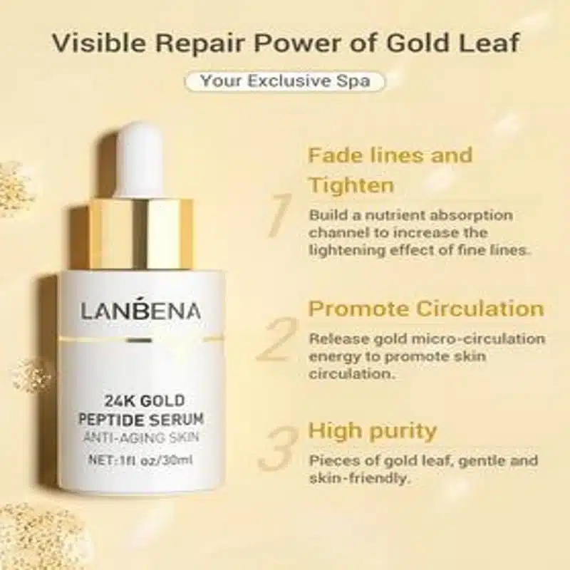 LANBENA 24K Gold Six Peptides Serum – 30ml