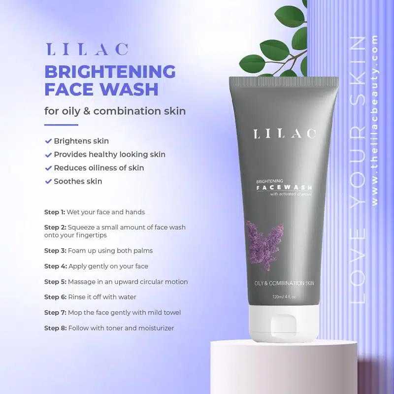 Lilac Brightening Face Wash Oily And Combination Skin – 120 ml