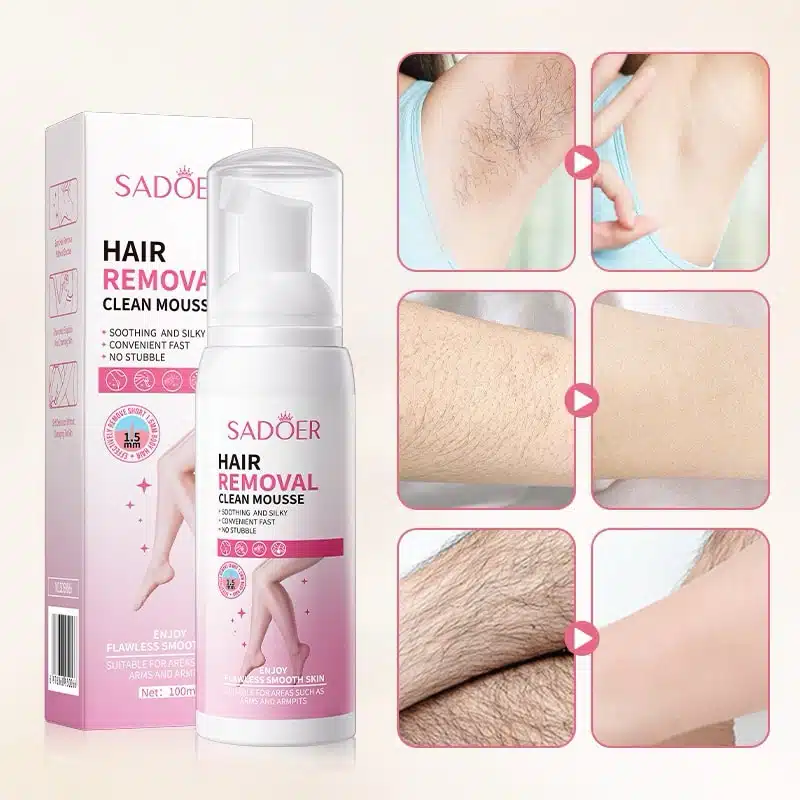 SADOER Hair Removal Clean Mousse Creams Underarm Arm Leg Body 100ml