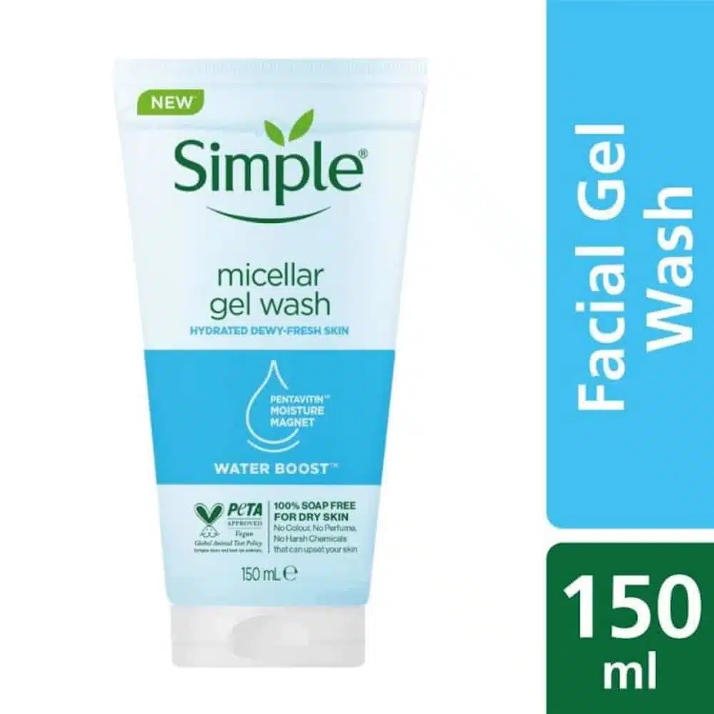 Simple Water Boost Micellar Facial Gel Wash – 150ml