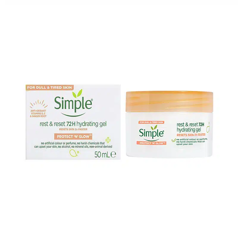 Simple Rest & Reset 72h Hydrating Gel – 50ml