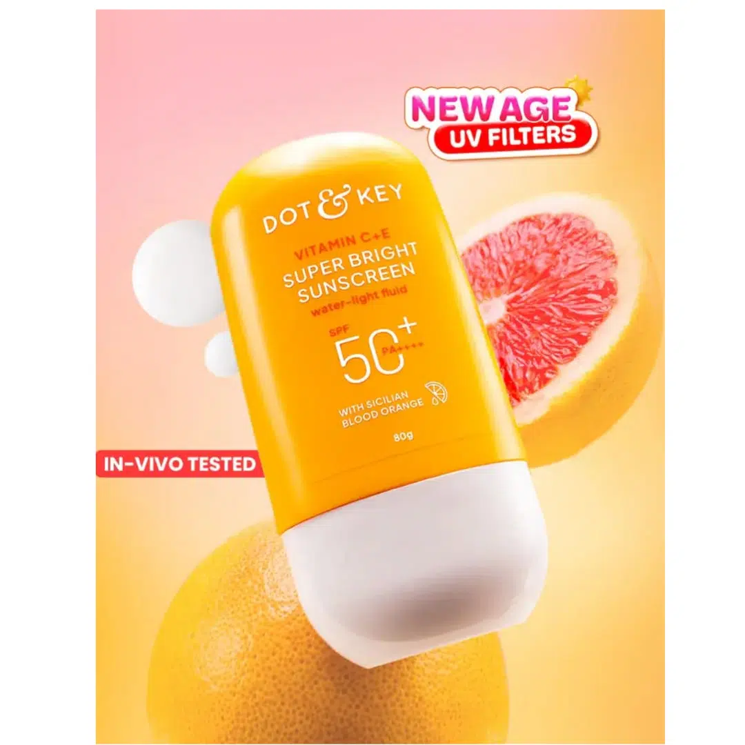 Dot & Key Vitamin C+E Super Bright Sunscreen SPF 50+PA++++ – 80G