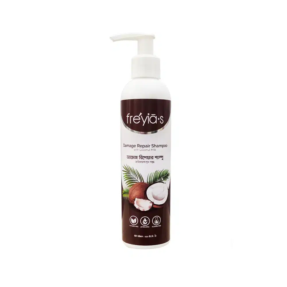 Freyias Damage Repair Shampoo With Coconut Milk – 220ml