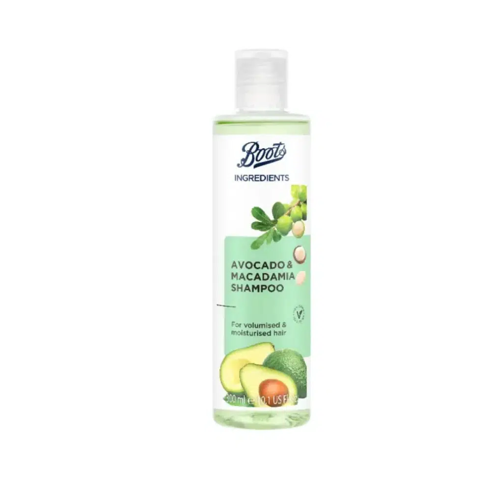 Boots Ingredients Avocado & Macadamia Shampoo 300ml