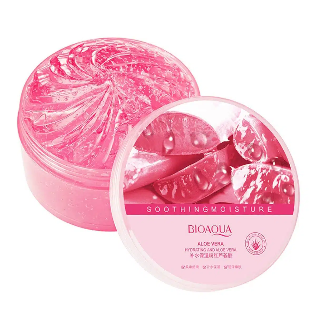 Bioaqua Hydrating Pink Aloe Vera Gel - 300G Click to enlarge Bioaqua Hydrating Pink Aloe Vera Gel – 300g