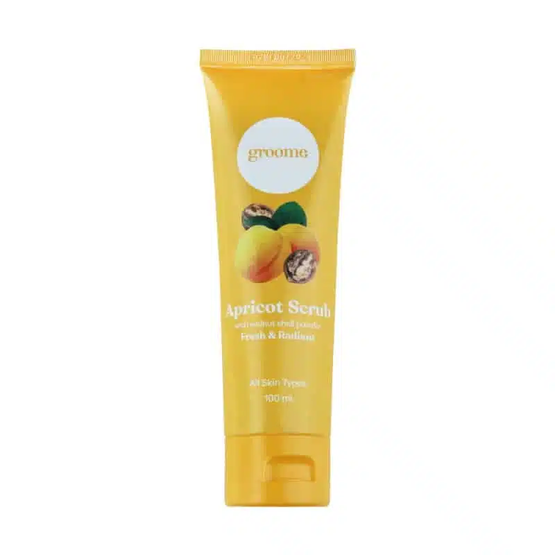 Groome Apricot Scrub With Walnut Shell Powder – 100ml