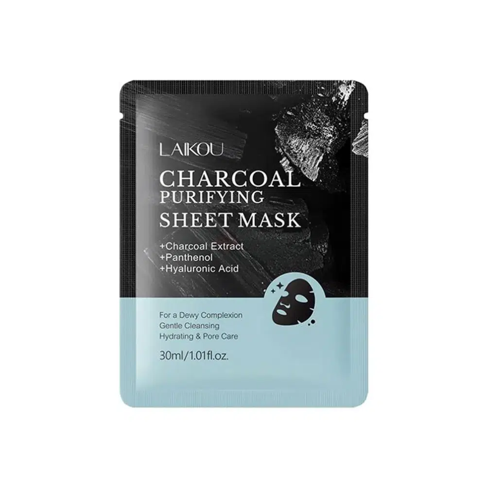 Laikou Charcoal Purifying Sheet Mask 30Ml Click to enlarge Laikou Charcoal Purifying Sheet Mask 30ml (Pore Care & Hydrating)
