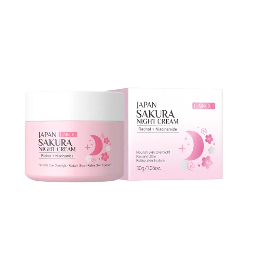 Laikou Sakura Night Cream Retinol + Niacinamide Moisturizing 30g