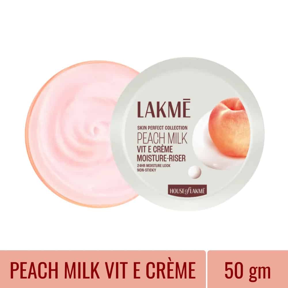 Lakme Peach Milk Vitamin E Moisturiser Cream 50g