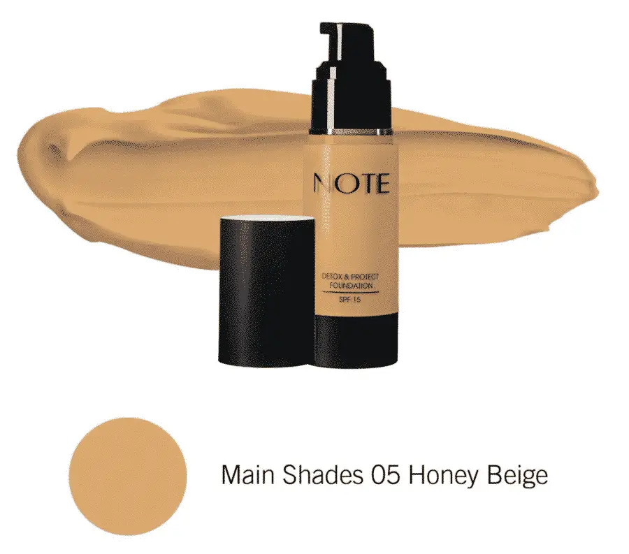 Note Detox Protect Foundation – 05 Honey Beige