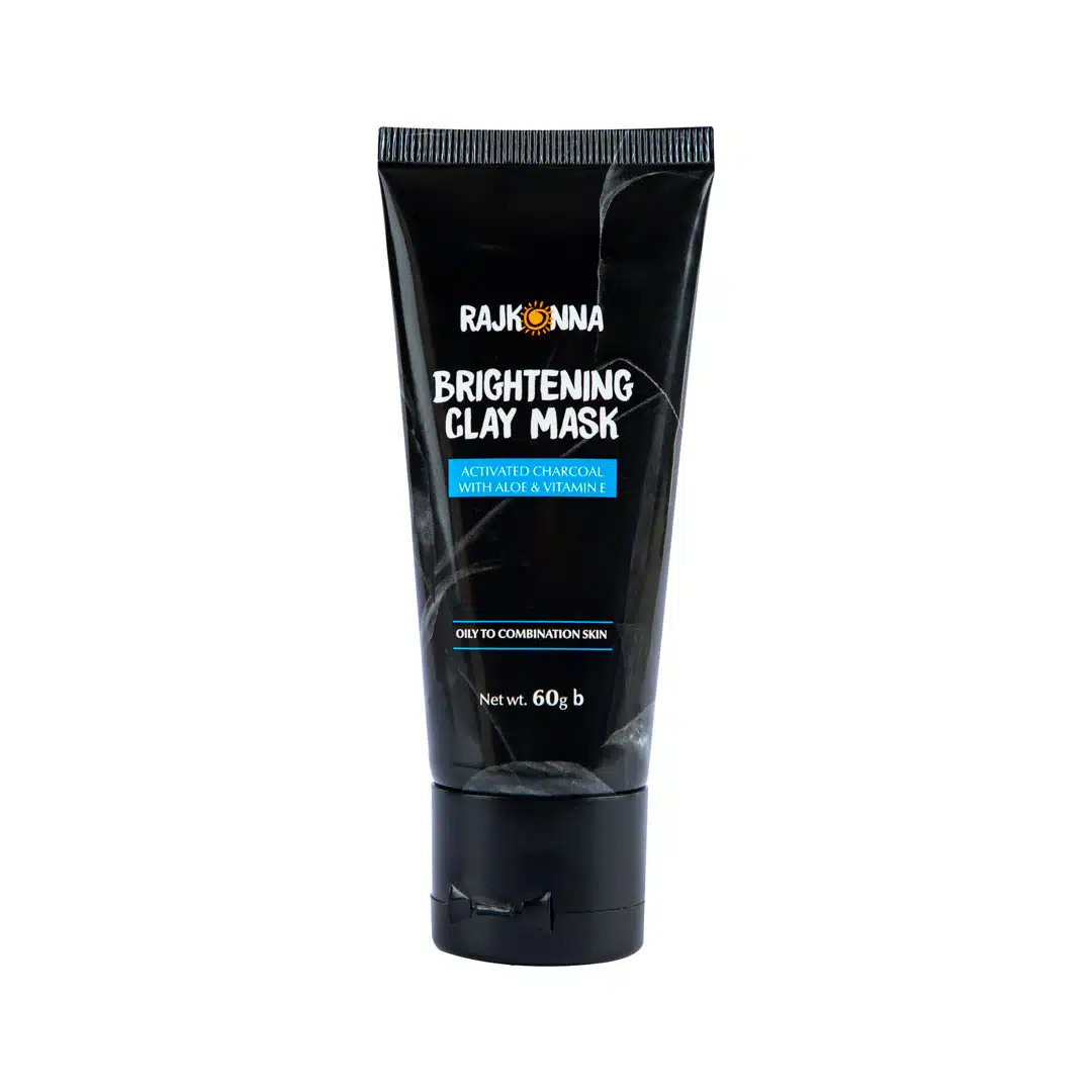 Rajkonna Brightening Clay Mask Activated Charcoal With Aloe & Vitamin E – 60g